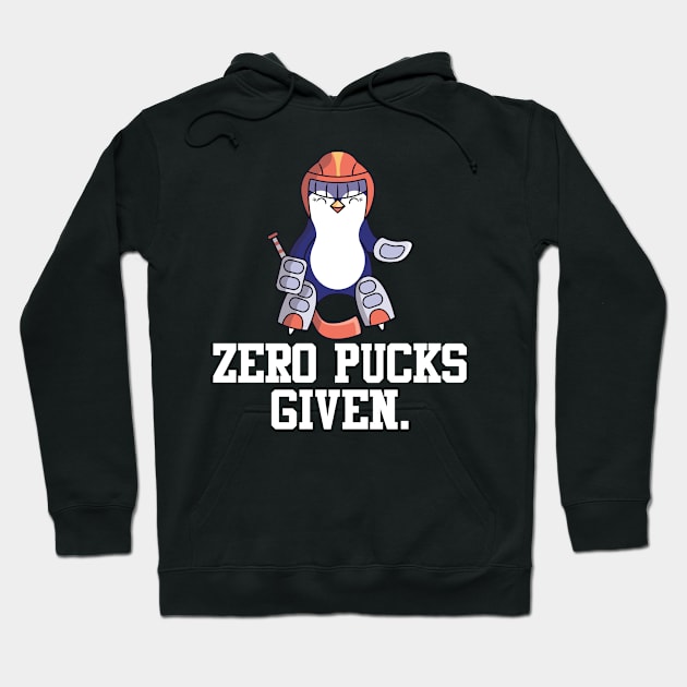 Penguin hockey goalkeeper funny zero pucks given Hoodie by FunnyUSATees